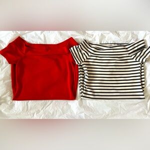 2 x Zara Square Neck/Drop Shoulder Mini Dress, Sz M